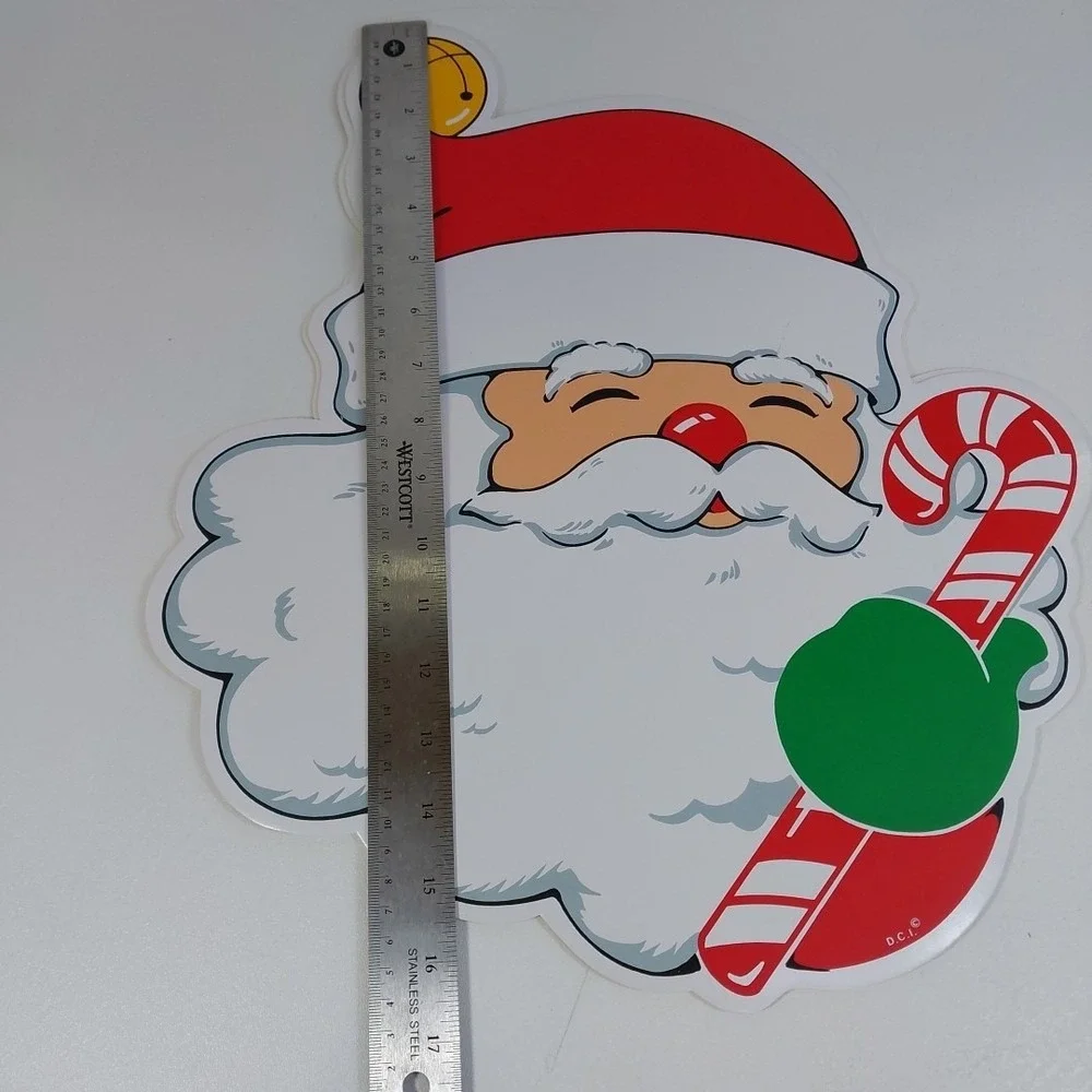 VINTAGE SANTA Candy Cane CHRISTMAS‎ VINYL PLACEMATS (2)